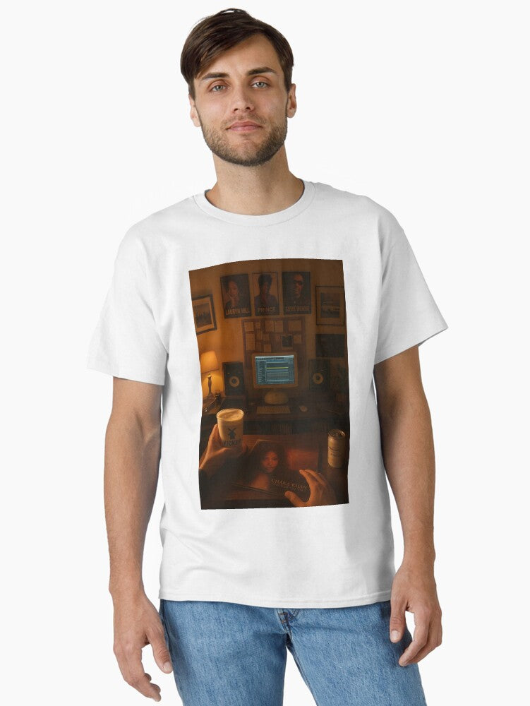 KICKER DRAFT Classic T Shirt T Shirt AI Inspired Art Tech Vibe