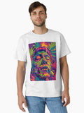 Stoner Background Cover Images Classic T Shirt T Shirt Streetwear Style Futuristic Style