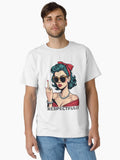 Retro Rebel Woman Bold Free Classic T-Shirt | Graphic T-Shirt for Unisex