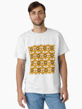 Angular Anime Orange Scandifornian Pattern Digital Painting Classic T Shirt T Shirt Viral TikTok Futuristic Style