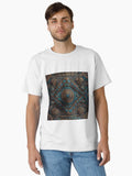 Dark Ancient Crafty Three Dimensional Southwestern Pattern Digital Painting Classic T Shirt T Shirt Comfort Fit