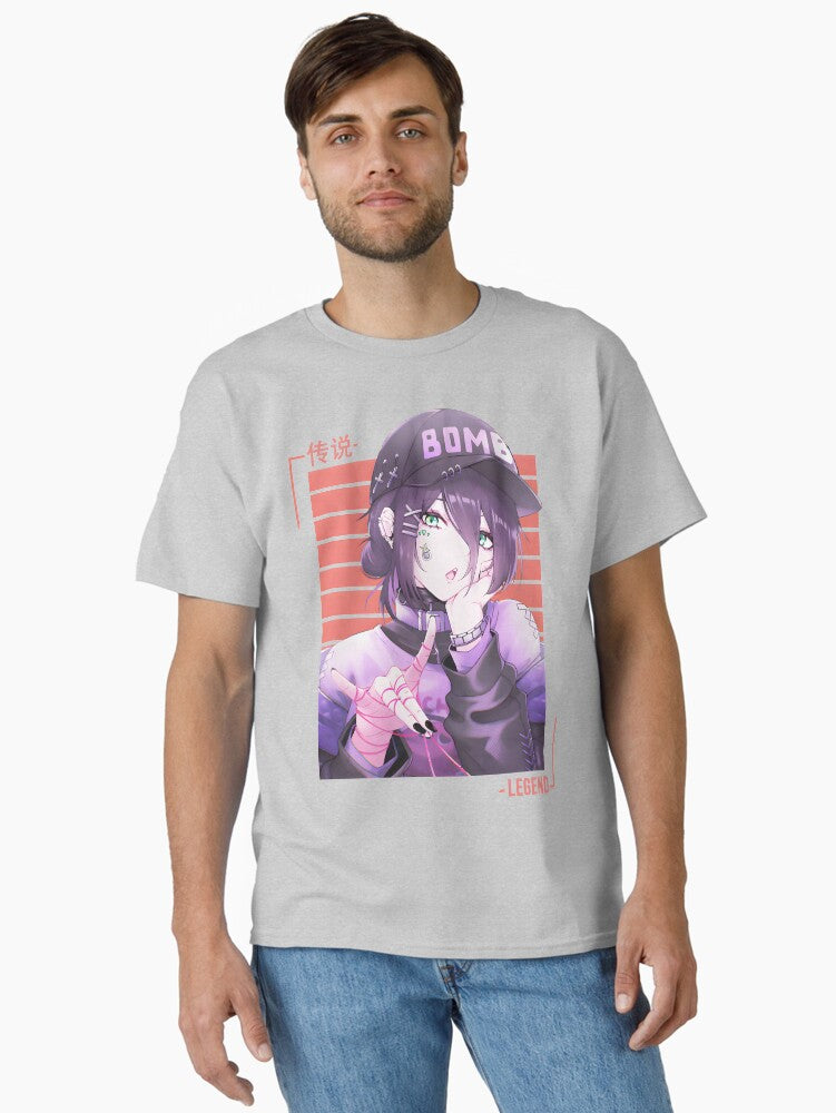 Edgy Anime Bomber Girl Art Urban Legend Street Style Design Classic T-Shirt | Graphic T-Shirt for Unisex
