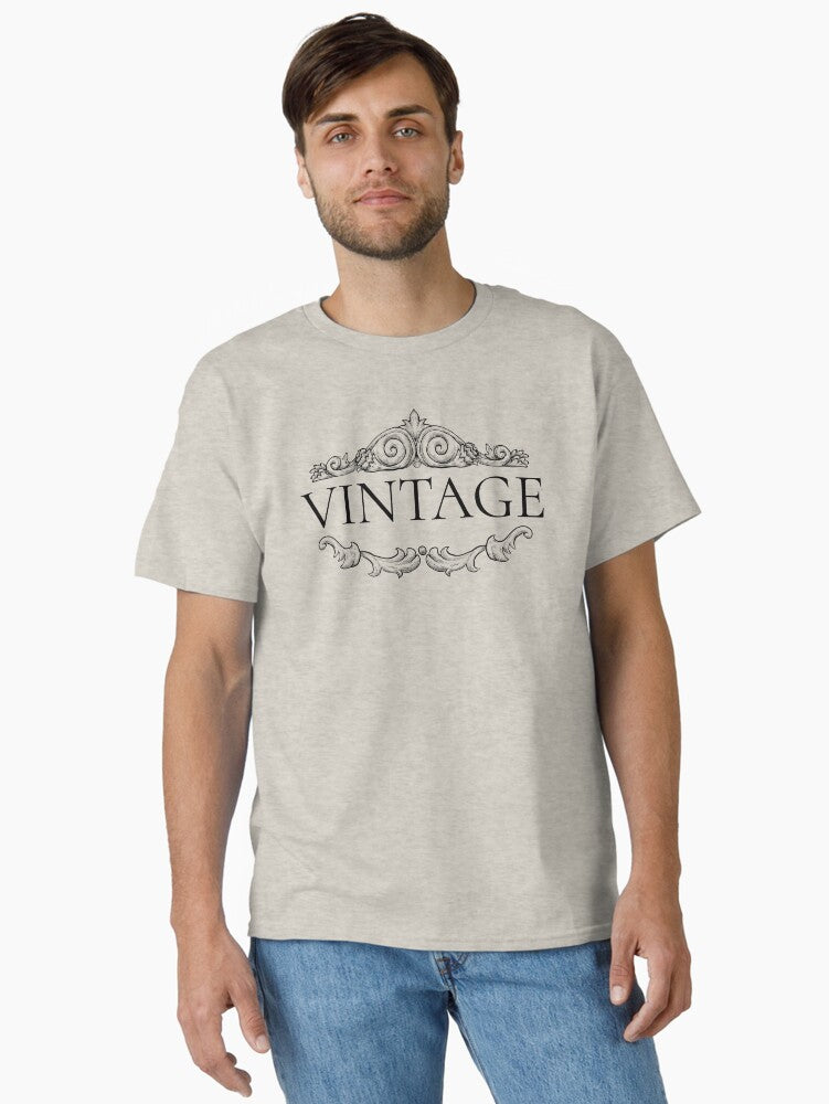 Vintage logo retro style black Classic T-Shirt | Graphic T-Shirt for Unisex