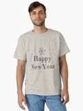 Happy New Year Tree Black Classic T-Shirt | Premium Unisex T-Shirt, Trending Graphic Tee