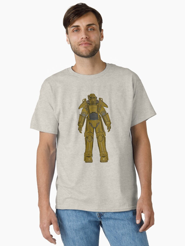 Golden T-45 Power Armor Classic T-Shirt | Premium Unisex T-Shirt, Trending Graphic Tee