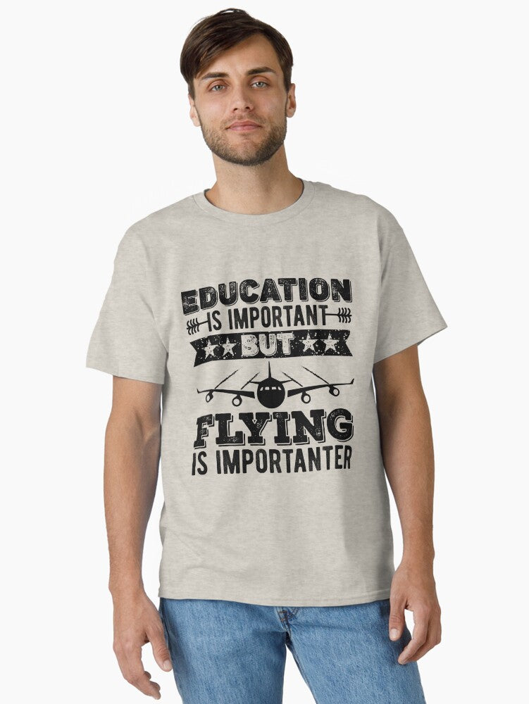 Education is Important but Football is Importanter | Funny Football Lover Gift | Christmas Holiday Gift T-Shirt