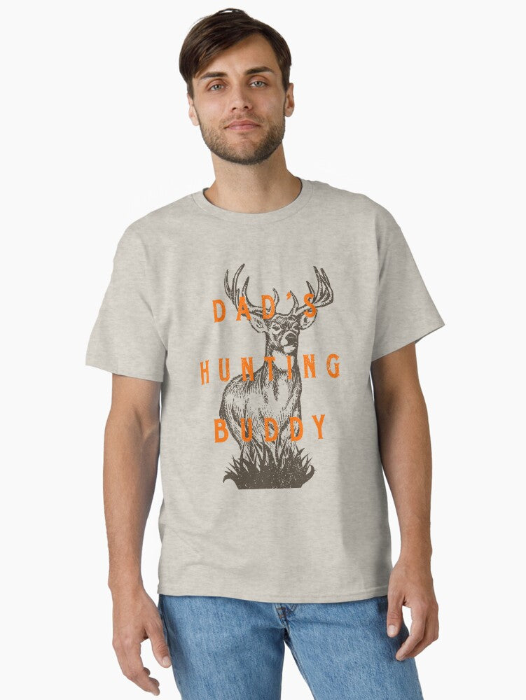 Dad's Hunting Buddy White Tailed Deer Hunter T-Shirt
