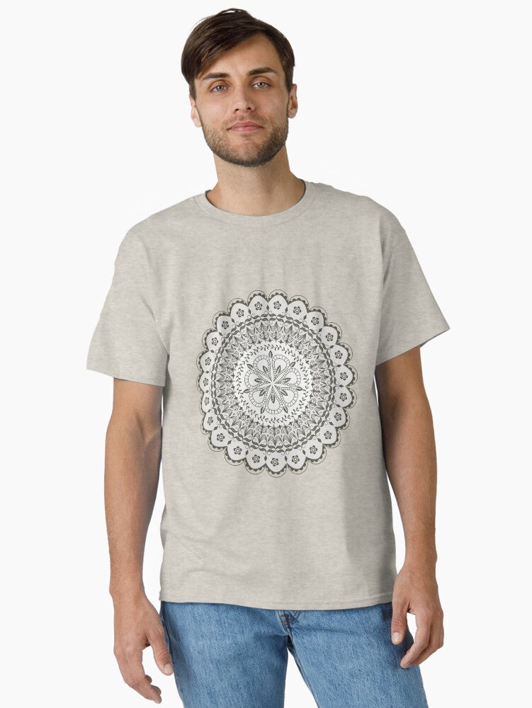 MANDALA EFFECT geometrical designs mehendi Classic T-Shirt | Graphic T-Shirt for Unisex