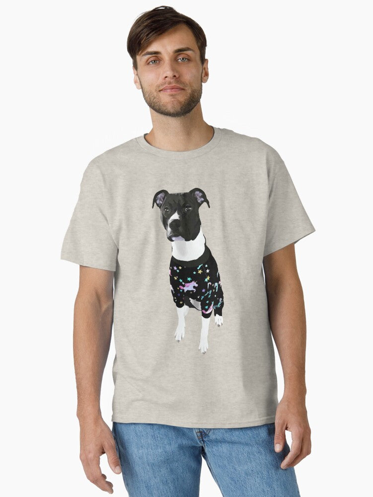 Pit Bull In Pajamas Classic T-Shirt | Premium Unisex T-Shirt, Trending Graphic Tee