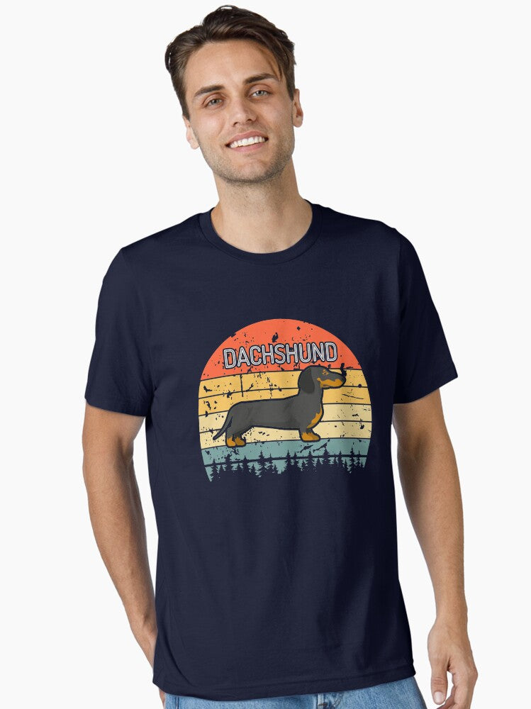 Dachshund Vintage for Men Women Boys Girls Kids Dogs Lover Funny Gifts Ideas T-Shirt
