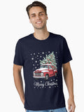 Merry Christmas Red Truck Family Matching Christmas Pajama Essential T-Shirt | Premium Unisex T-Shirt, Trending Graphic Tee