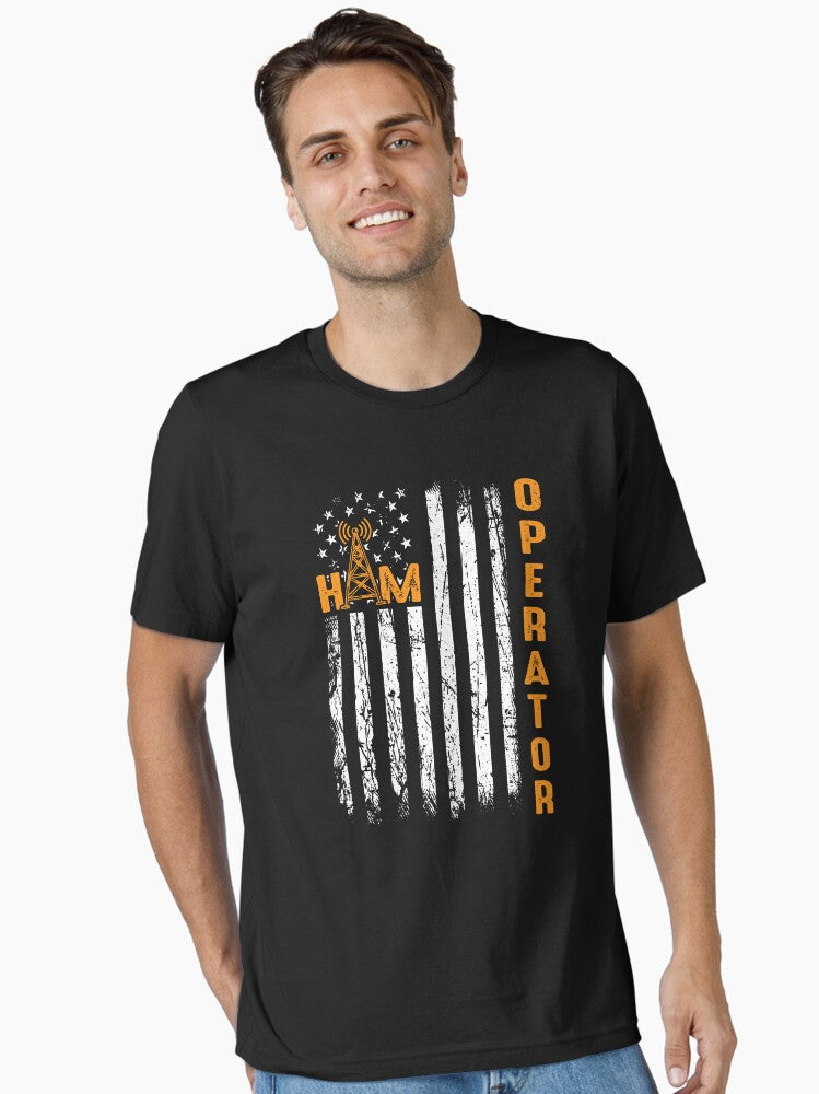 Patriotic Usa Flag Ham Radio Amateur Radio