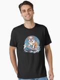 Cute Bulldog Surfing Lover Theme Design Bulldog Surfer Art Pet Dog Essential T-Shirt | Graphic T-Shirt for Unisex