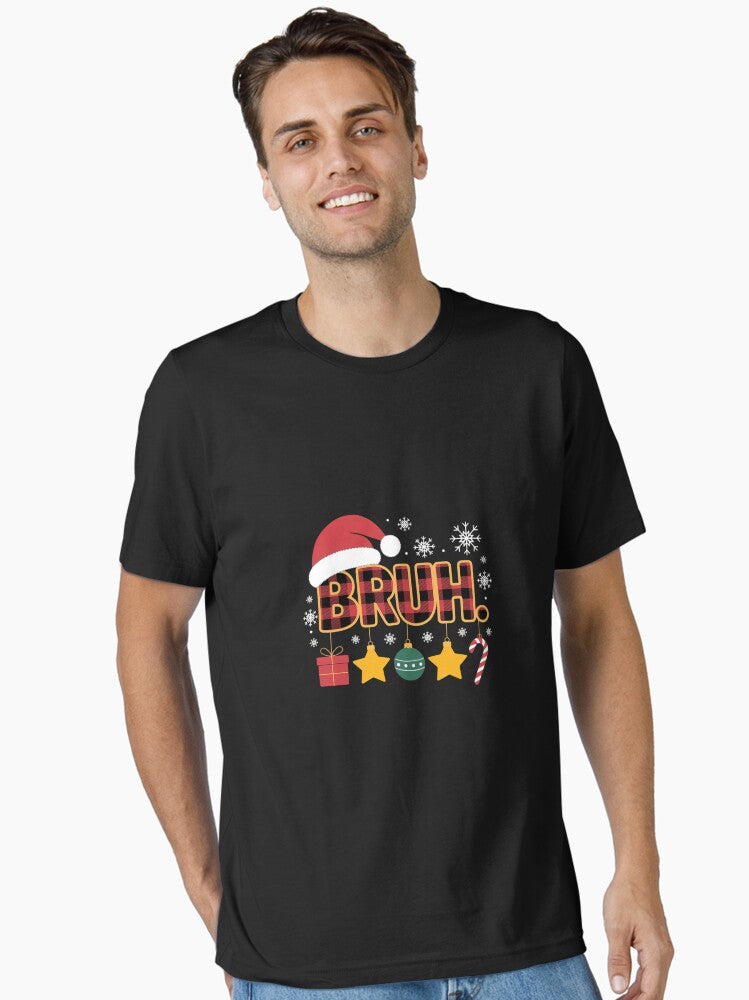 Bruh Christmas Red Plaid Xmas Pajamas Teens Boys Kids Essential T-Shirt | Premium Unisex T-Shirt, Trending Graphic Tee