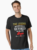 The Legend Officially Retired Let the Fun Begin Funny Retired Grandparents Grandpa T-Shirt