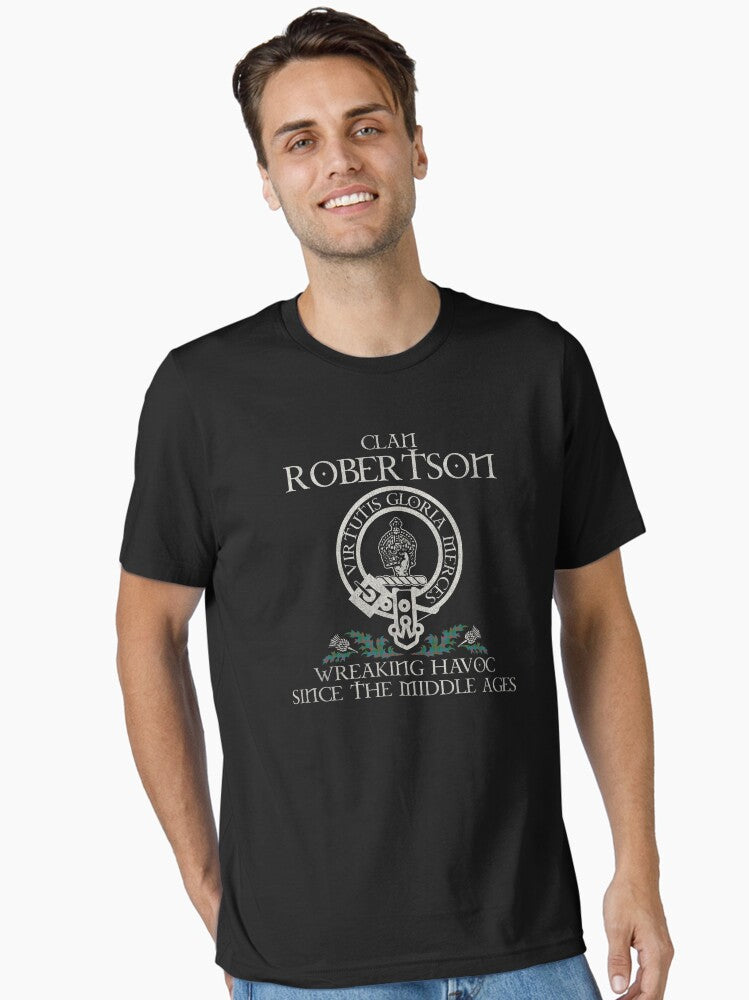 Clan Robertson of Struan crest Scottish surname tartan Thistle vintage Essential T-Shirt | Premium Unisex T-Shirt, Trending Graphic Tee