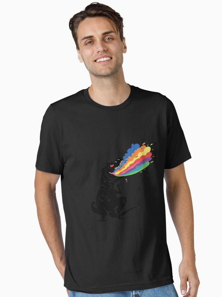Tyrannosaurus Rex Shooting Rainbow Laser Dinosaur Essential T-Shirt | Graphic T-Shirt for Unisex