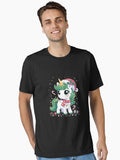 Cute Unicorrn Santa Hat Pajamas Christmas Xmas Pjs Girl Essential T-Shirt | Premium Unisex T-Shirt, Trending Graphic Tee