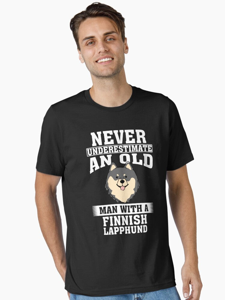 Never Underestimate an Old Man With Finnish Lapphund T-Shirt