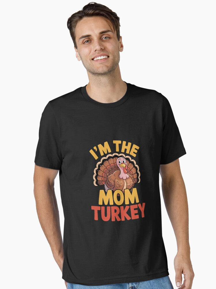 Mom Turkey Matching Family Group Thanksgiving Party Pajama Essential T-Shirt | Premium Unisex T-Shirt, Trending Graphic Tee