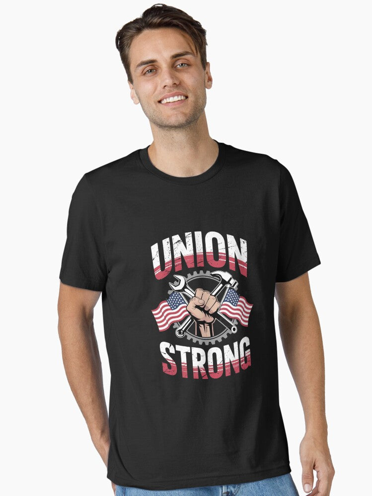Union Strong American Flag Labor And Workers Day1