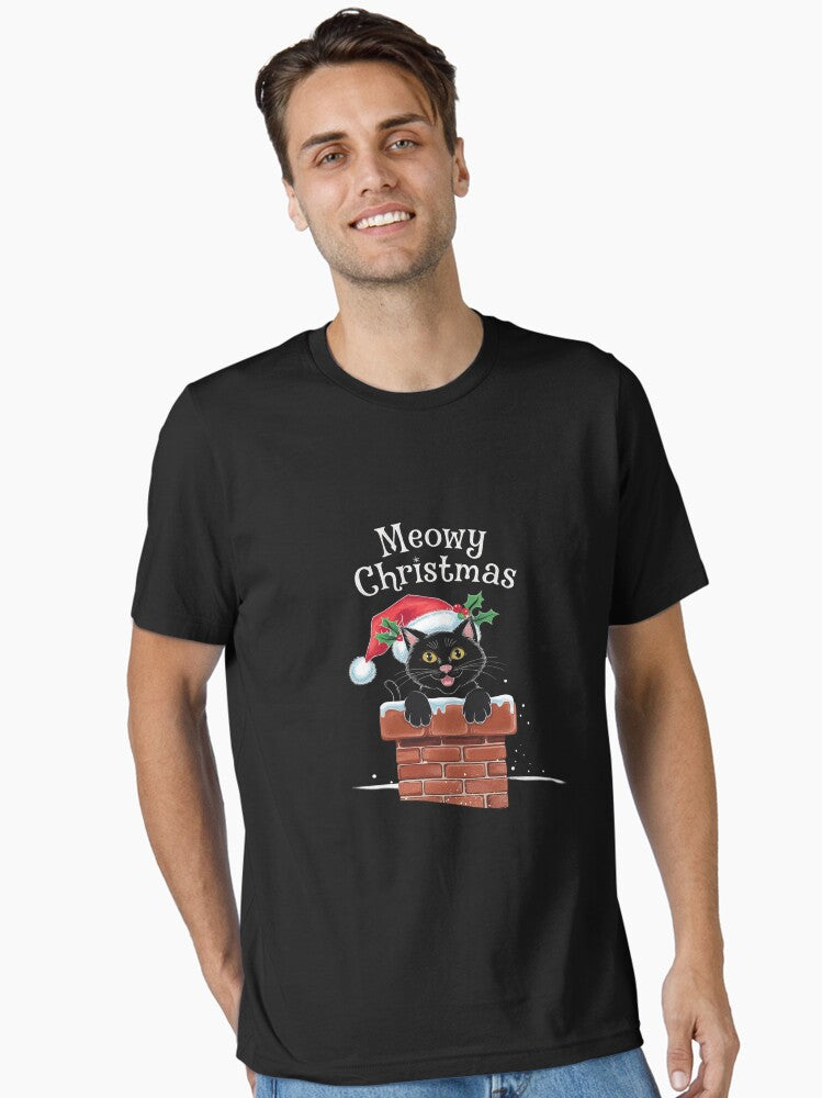 Christmas Pajamas Men Women Kids Christmas Outfit Cute Cat Essential T-Shirt | Premium Unisex T-Shirt, Trending Graphic Tee