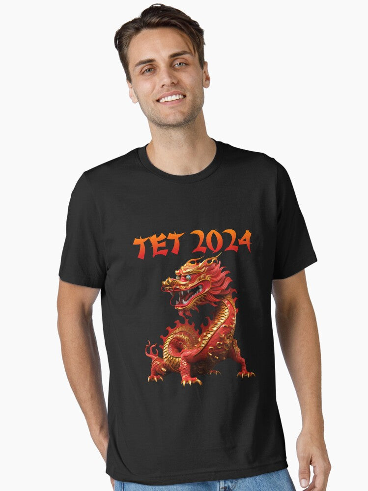 Tet 2024 Year of the Dragon Vietnamese New Year Essential T-Shirt | Premium Unisex T-Shirt, Trending Graphic Tee