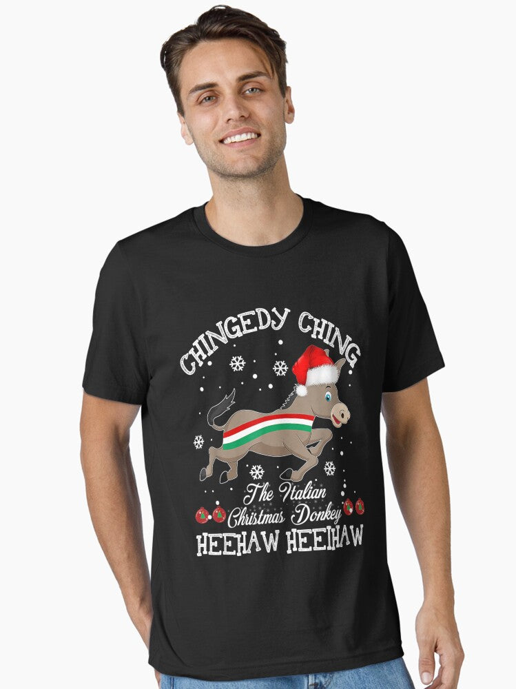 Dominick The Christmas Donkey Italian Donkey Christmas Gifts New Essential T-Shirt | Premium Unisex T-Shirt, Trending Graphic Tee