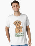 Boesarts Wirehaired Pointing Griffon World's Best Griff Dad - Cute WPG Dog Pun Fan T-Shirt