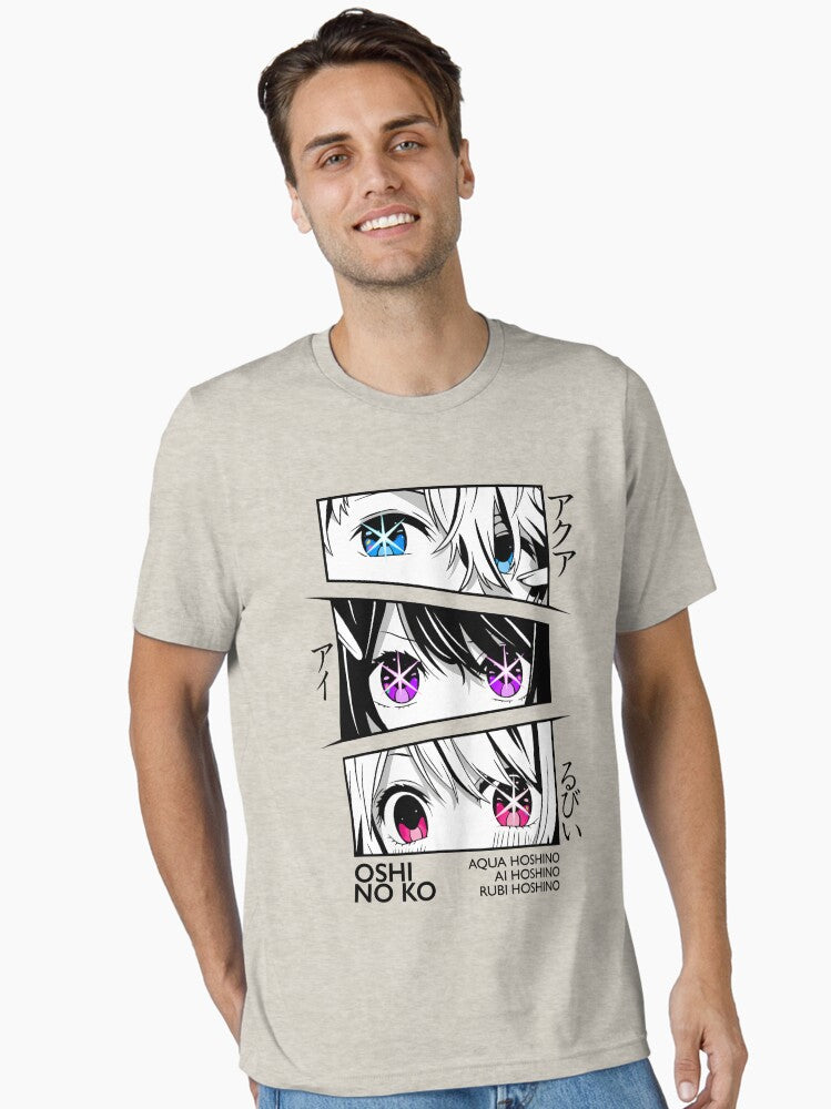 Anime Ai Hoshino Girl Eye Color Essential T Shirt T Shirt Premium Print Futuristic Style