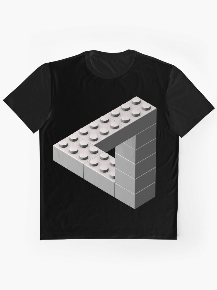 Escher Toy Bricks White Graphic T Shirt Everyday Wear