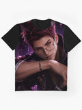 Valko Inspired Cat Boy Fan Art Shirt Fantasy Wolf Ears Anime Character Purple Aesthetic Gamer Gift Graphic T Clean Desig