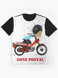 Gone Postal Honda Postie Bike Motorcycle Version 2 Graphic T Shirt Everyday Wear