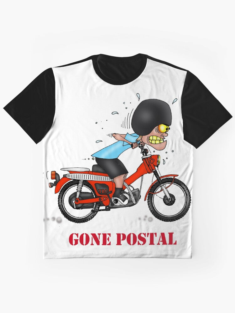 Gone Postal Honda Postie Bike Motorcycle Version 2 Graphic T Shirt Everyday Wear