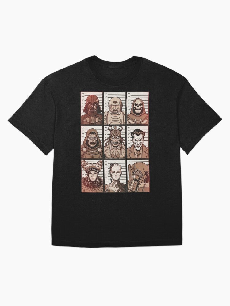 80s Cartoon Villains Gallery Retro Mugshot Mashup B Oversized T Shirt Ceramic Mug Minimal Style