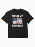 Patriotic Fingerprint USA American Flag 2024 Oversized T-Shirt