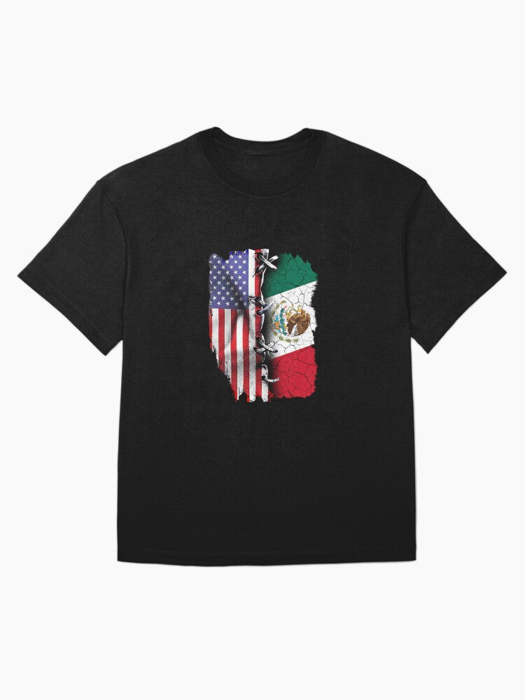 Mexican American Pride-Mexican Flag Oversized T-Shirt