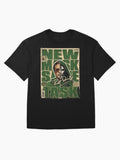 Sovereign of Villain Kingdom Antihero Iron Mask Silhouette and Iconic Quotes Poster Oversized T Shirt Minimal Style