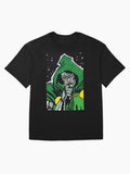 Sovereign of Villain Kingdom Antihero Iron Mask Silhouette and Iconic Quotes Poster Oversized T Shirt Everyday Wear