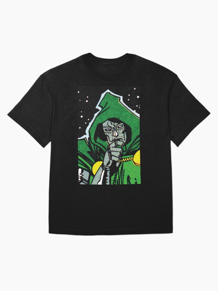 Sovereign of Villain Kingdom Antihero Iron Mask Silhouette and Iconic Quotes Poster Oversized T Shirt Everyday Wear