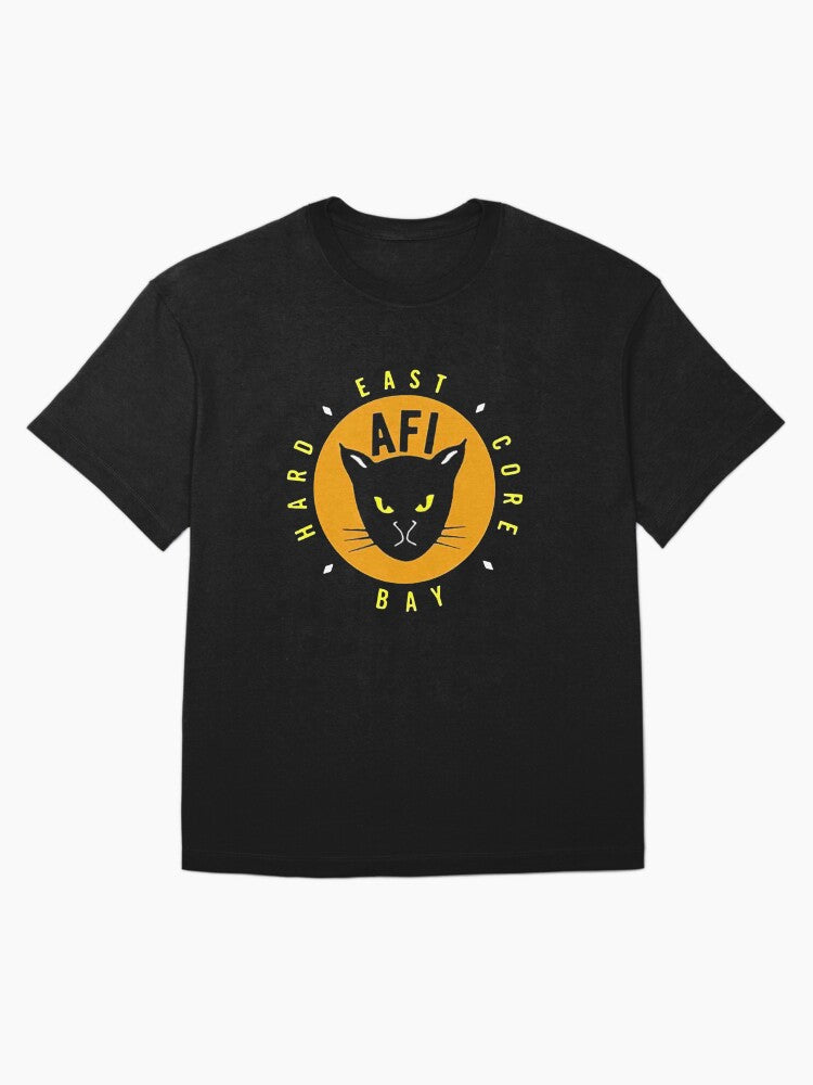AFI Band East Bay Hard Core Tour Black Cat Oversized T-Shirt
