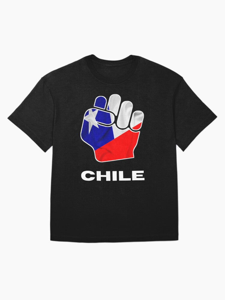 Chile Flag Power to the Chilean People Oversized T-Shirt