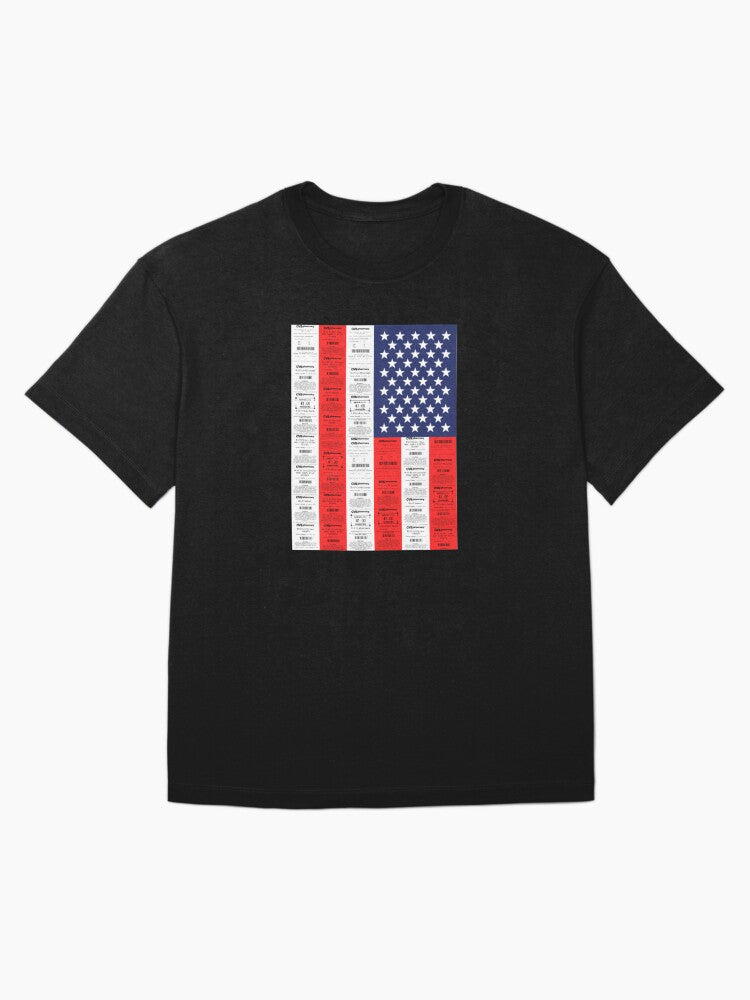 CVS Receipts Funny United States Flag US Oversized T-Shirt
