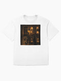 Witchy Black Cat House Gothic Halloween & Magical Night Aesthetic Oversized T-Shirt