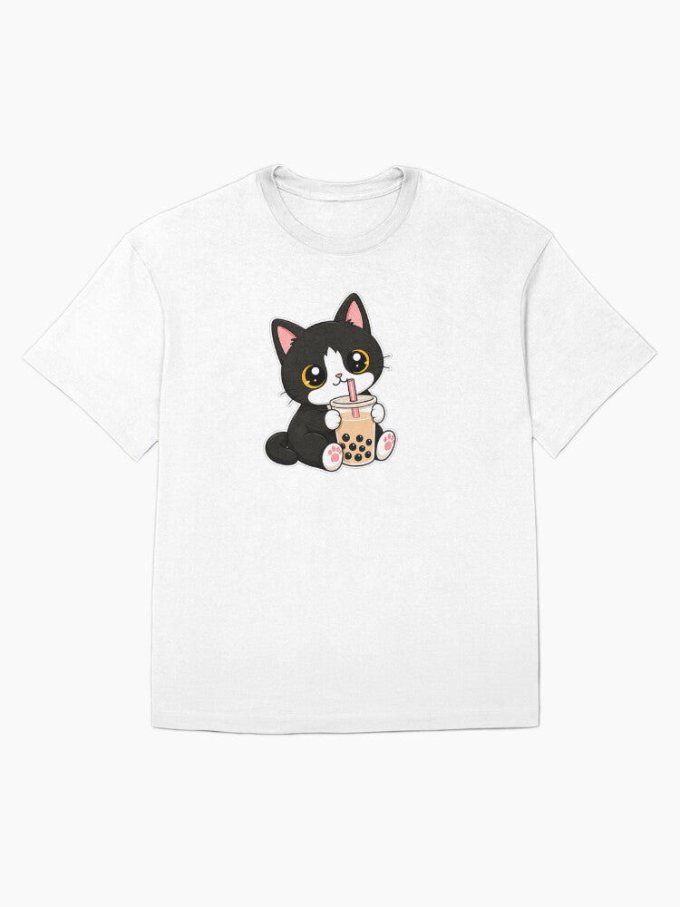 Miso the Black Cat Boba Oversized T-Shirt