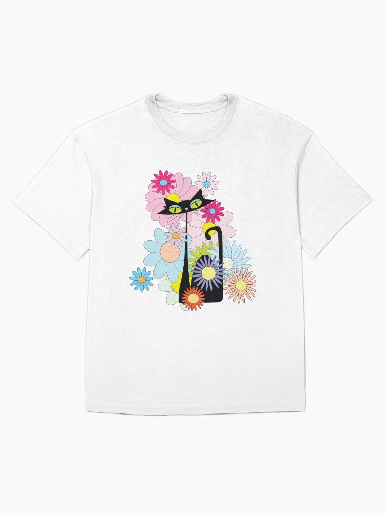 Atomic MCM Cat Flower Power II Oversized T-Shirt