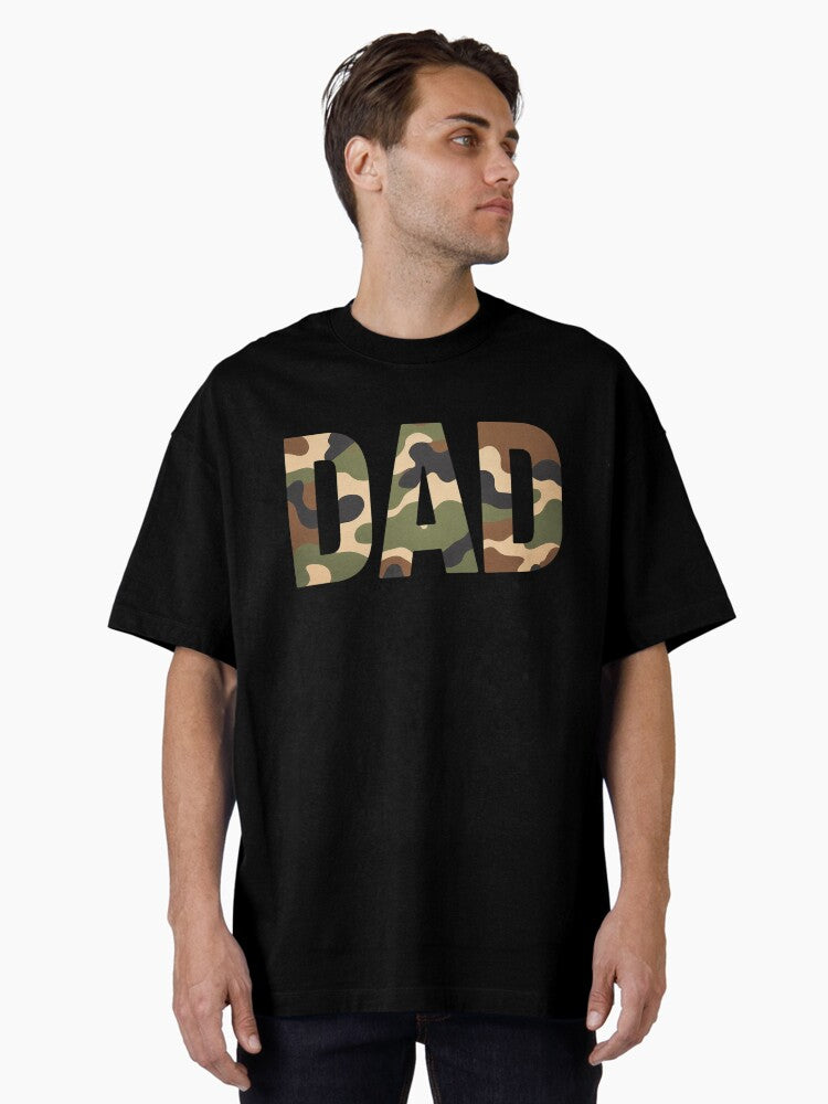Camo Duck Hunting Dad Old Camo Dad Father's Day Gift Oversized T-Shirt
