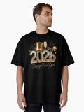 Happy New Year 2026 Family Matching xmas Oversized T-Shirt | Premium Unisex T-Shirt, Trending Graphic Tee