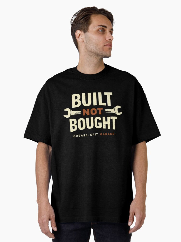 Built Not Bought – Grease Grit Garage Mechanic Shirt