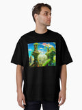 Futuristic Plant City Digital Painting AI Generated Art Oversized T Shirt T Shirt Premium Print Gift Ready